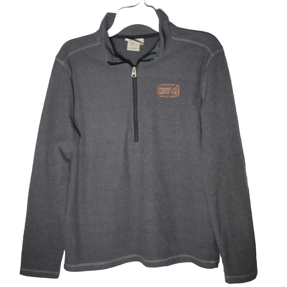 Artisans Mens Gray 1/2 Zip Fleece Pullover Long Sleeve Sweater Size M
